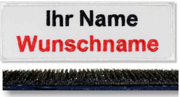 Namensschild mit Hakenband